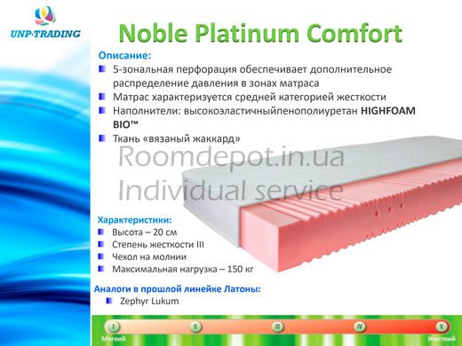 Матрац Platinum Comfort Latona 80х190 см Noble  RD401 фото