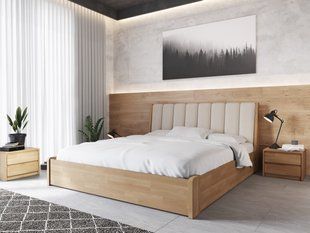 Кровать Токио 50 с ПМ с мягким изголовьем Ольха Roz1756 фото