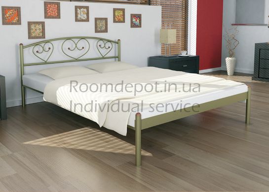Ліжко Дарина 1 Метакам 160х190 см Алюміній Алюміній RD77-95 фото
