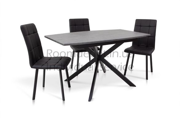 Стол обеденный Ричард Микс Мебель Черный Черный RD1659-1 фото
