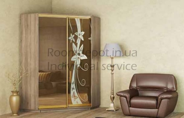 Шкаф-купе угловой 110x220x110x45 см Garant Дуб крафт золотой Дуб крафт золотой RD1373 фото
