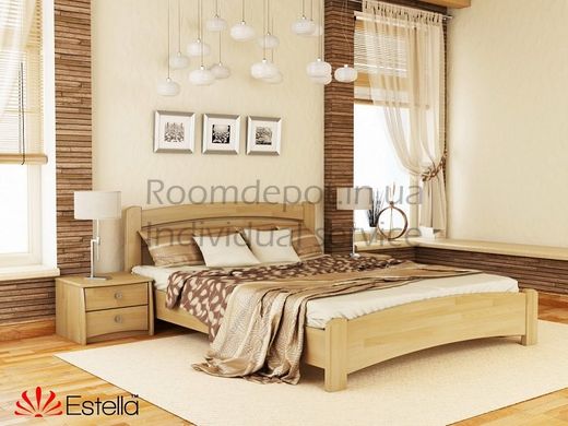 Деревянная кровать Венеция Люкс Эстелла 160х190 см Орех темный, Щит Орех темный RD97 фото