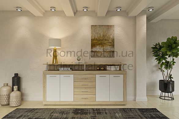 Большой комод Прага Garant Дуб артизан/Антрацит Дуб артизан/Антрацит RD3266 фото