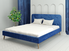 Ліжко Пекін з м'яким узголів'ям ЛЕВ 90х200 см Категорія тканини 1  RD2780 фото