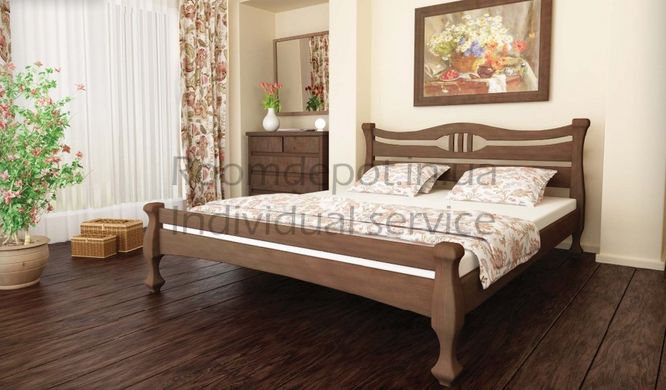 Дерев'яне ліжко Даллас MebiGrand 140х200 см Горіх світлий Горіх світлий RD1423-17 фото