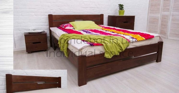 Ліжко дерев'яне Айріс Олімп 120х200 см Венге Венге RD1234-7 фото