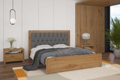 Кровать деревянная Торонто Орех светлый Roz1644 фото