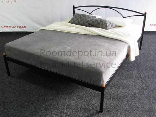 Кровать Палермо 1 Метакам 160х190 см Черный матовый Черный матовый RD1455-41 фото