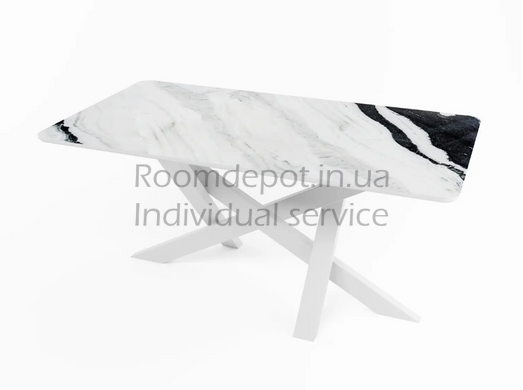 Стіл обідній Lars Джем Чорний Малюнок на столешні 80x150 см Чорний RD1232 фото