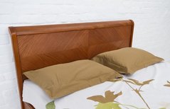 Кровать Милена с интарсией Олимп 200х200 см Орех темный Венге RD1281-24 фото