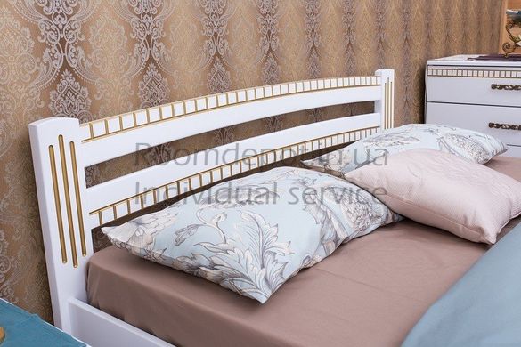 Кровать Милана Люкс с фрезеровкой Олимп 140х200 см Венге Венге RD1348 фото