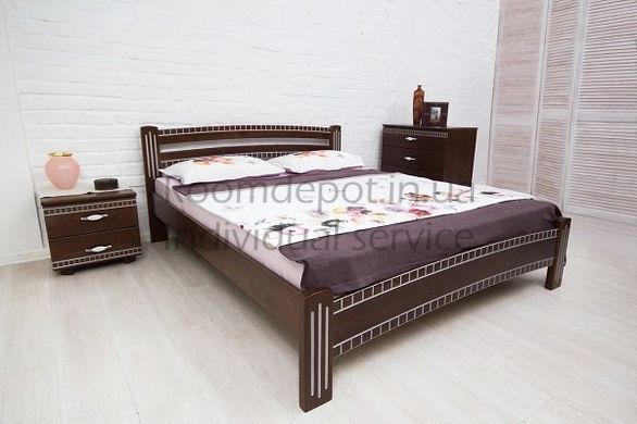 Кровать Милана Люкс с фрезеровкой Олимп 140х200 см Темный венге Темный венге RD1348-3 фото