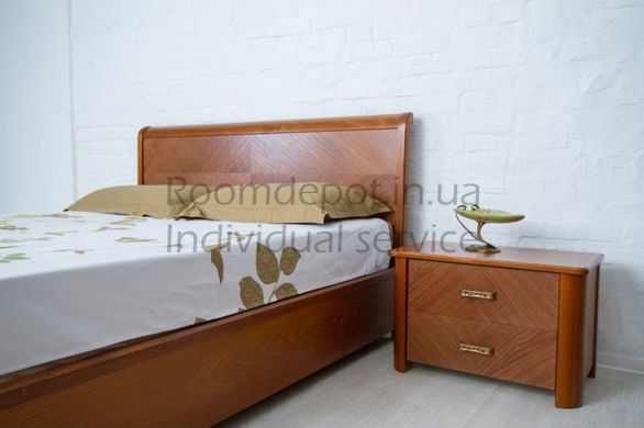 Ліжко Мілена з інтарсією Олімп 140х200 см Горіх Горіх RD1281-8 фото