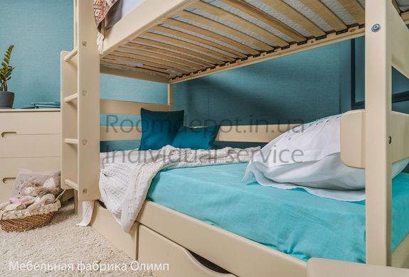 Двох'ярусне ліжко Ясна Олімп 80х190 см Білий Білий RD1110-4 фото