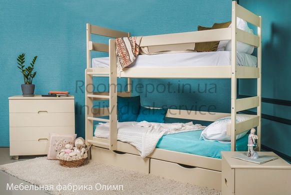 Двох'ярусне ліжко Ясна Олімп 80х190 см Білий Білий RD1110-4 фото