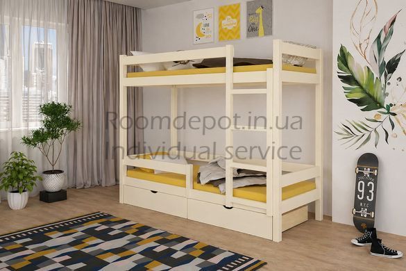 Двухъярусная кровать Атланта мини MebiGrand 80х200 см Орех темный Орех темный RD274 фото
