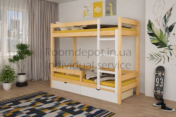 Двухъярусная кровать Атланта мини MebiGrand 80х200 см Орех темный Орех темный RD274 фото