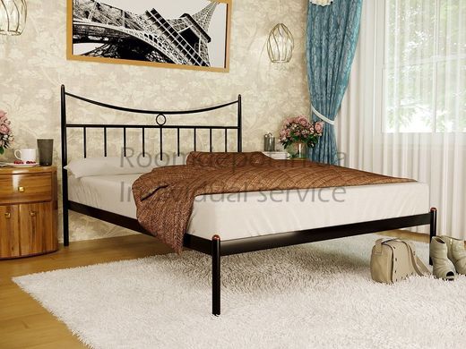 Кровать Париж 1 Метакам 180х190 см Черный матовый Черный матовый RD91-51 фото
