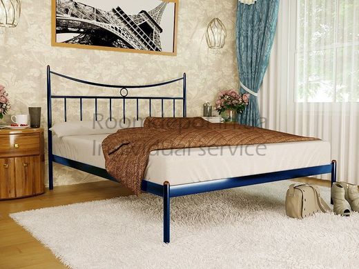 Кровать Париж 1 Метакам 180х190 см Синий Синий RD91-56 фото