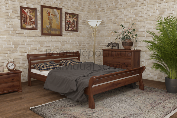 Деревянная кровать Верона MebiGrand 90х200 см Орех темный Орех темный RD1420 фото
