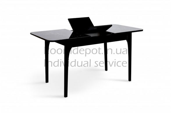 Стол обеденный Фиеста мрамор Микс Мебель Черный Черный RD1708 фото
