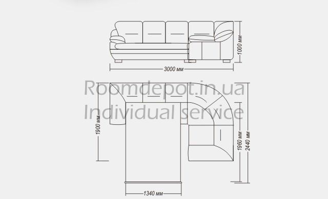 Кутовий диван Биатрис 1,6 Creale Розкладний RD1484  RD1484 фото