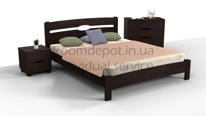 Ліжко без ізніжжя Кароліна Мікс Меблі 140х200 см Венге Венге RD44-14 фото