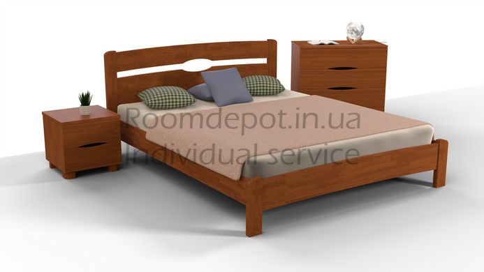 Ліжко без ізніжжя Кароліна Мікс Меблі 80х200 см Горіх світлий Горіх світлий RD44-1 фото