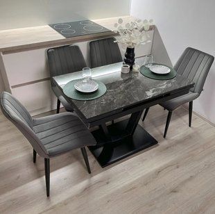 Стол обеденный раскладной со стульями Maxi V base Джем 70x110 см  RD856 фото