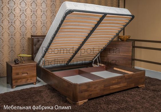 Ліжко з механізмом Мілена преміум м'яка Олімп 180х200 см Горіх Горіх RD43-35 фото