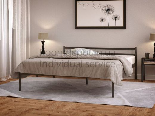 Ліжко металеве Комфорт Метакам 180х200 см Графіт Графіт RD566-119 фото
