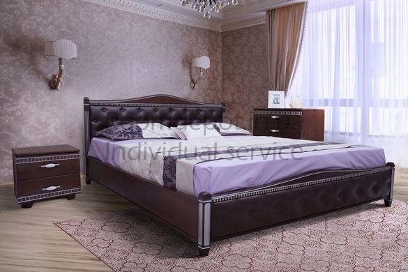 Кровать с мягкой обивкой Прованс Микс Мебель 160х200 см Венге Венге RD29 фото