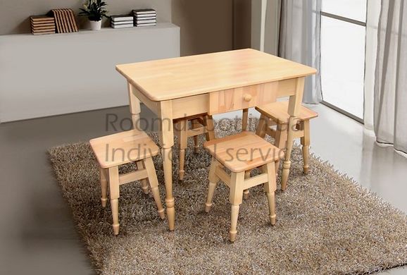 Комплект кухонний стіл + Мікс Меблі Бук натуральний Бук натуральний RD1087 фото