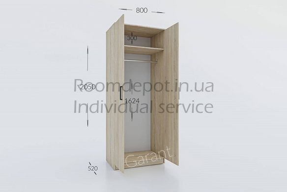 Шафа для одягу Сімпл 2Д Garant Дуб сонома Дуб сонома RD3215 фото
