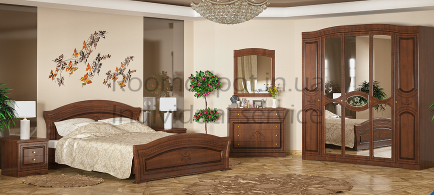 Кровать Милано Мебель Сервис 160х200 см Вишня портофино Вишня портофино RD2560 фото