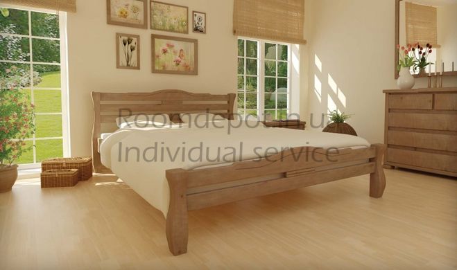 Дерев'яне ліжко Монако MebiGrand 160х200 см Вільха Вільха RD1424-19 фото