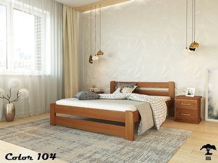 Кровать Лира ЛЕВ Бук натуральный 160х200 см Бук натуральный RD129-60 фото