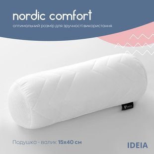 Подушка валик Nordic Comfort IDEIA 15*40 Белый RD3045 фото