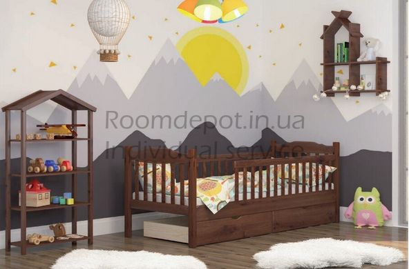 Дитяче ліжко Карина MebiGrand 80х190 см Горіх світлий Горіх світлий RD28-1 фото