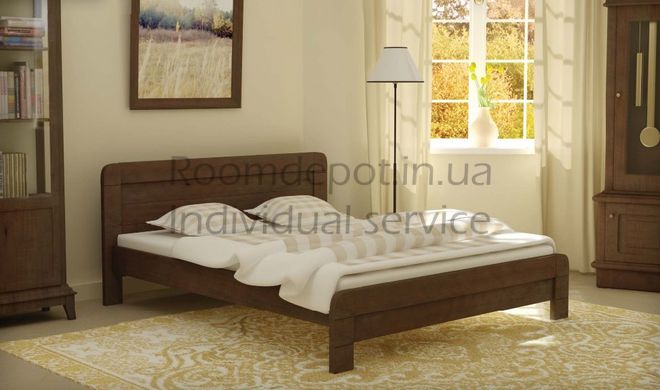 Дерев'яне ліжко Тоскана MebiGrand 90х200 см Горіх світлий Горіх світлий RD1421-1 фото