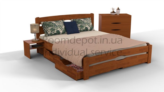 Ліжко з ящиками Кароліна Мікс Меблі 180х200 см Венге Венге RD1079-27 фото