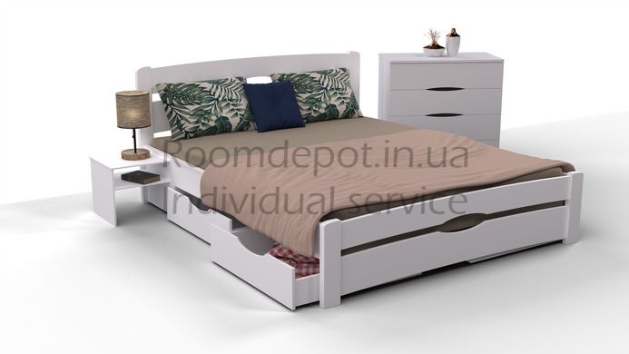 Кровать с ящиками Каролина Микс Мебель 160х200 см Белый Белый RD1079-23 фото
