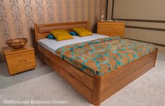 Кровать Марго мягкая с ящиками Олимп 200х200 см Орех темный Венге RD1487-36 фото