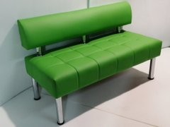 Кухонный диван, диван в гостиную, в офис Стайл металл хром, Кожзам Fly Зеленый Roz2220 фото