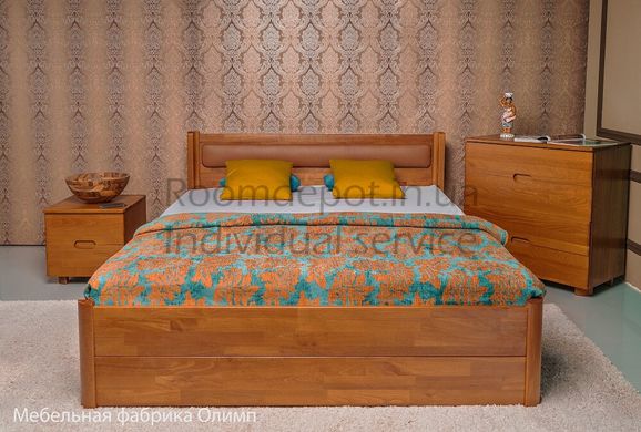 Ліжко Марго м'яка з ящиками Олімп 140х200 см Венге Венге RD1487-18 фото