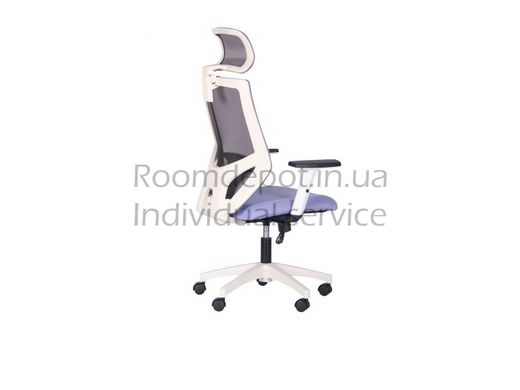 Кресло Lead White HR сиденье Нест-08 серая/спинка Сетка HY-109 серая AMF  RD3187 фото