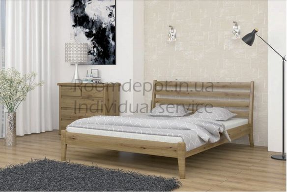 Деревянная кровать Челси MebiGrand 90х200 см Орех темный Орех темный RD1462 фото