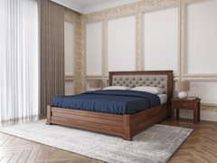 Кровать Лорд М50 с ПМ с мягким изголовьем Орех Roz1753 фото